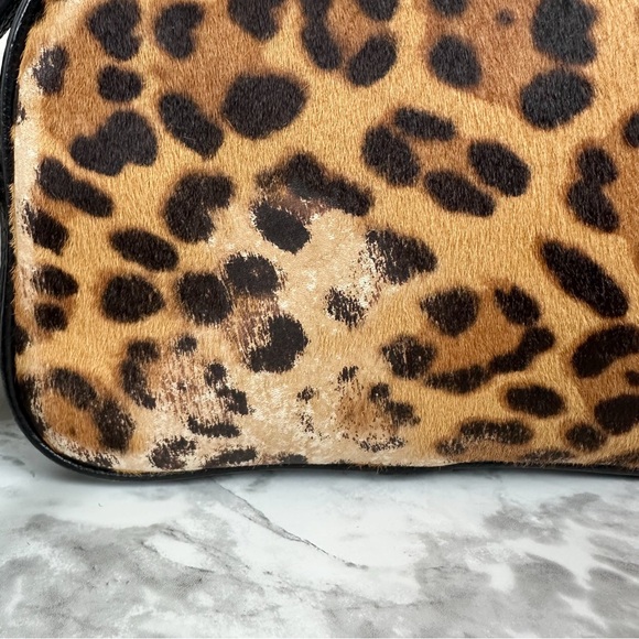 J CREW Devon Camera Leopard Calf Hair Leather Crossbody Bag - Picture 7 of 11